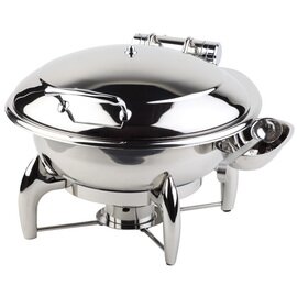 Chafing Dish GLOBE abnehmbarer Deckel Scharnierdeckel 6 ltr  Ø 350 mm  L 500 mm  H 340 mm Produktbild 1 S