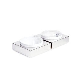 Bowl Box L Basis | Schale | Deckel Kunststoff Edelstahl weiß quadratisch Produktbild
