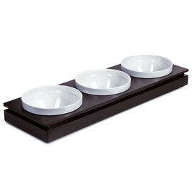 Bowl Board L Basis | Wanne | Platte | 3 Schalen 6-teilig Kunststoff weiß  L 795 mm  x 265 mm  H 85 mm Produktbild