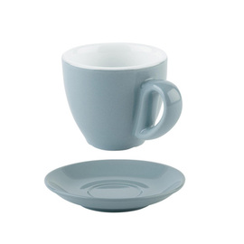 Espressotasse mit Untertasse SNUG Porzellan blau 80 ml Produktbild