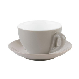 Kaffeetasse mit Untertasse SNUG Porzellan grau 200 ml Produktbild