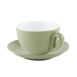 Kaffeetasse mit Untertasse SNUG Porzellan grün 200 ml Produktbild