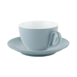 Cappuccinotasse mit Untertasse SNUG Porzellan blau 300 ml Produktbild