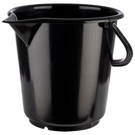 Eimer mit Ausgießer Polyethylen 10,5 ltr schwarz Ø 285 mm H 285 mm Produktbild