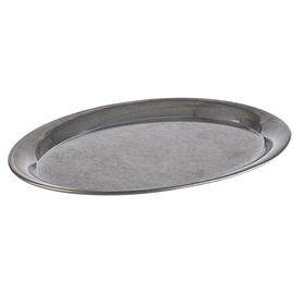 Serviertablett Edelstahl edelstahlfarben mit Antik-Edelstahl-Look 265 mm x 195 mm Produktbild