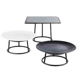 Buffet-Ständer MULTI ROUND Metall schwarz | 1 Ablagefläche  H 80 mm Produktbild 1 S