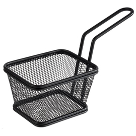 Servier-Frittierkorb SNACKHOLDER Edelstahl schwarz | 100 mm x 85 mm H 65 mm Produktbild
