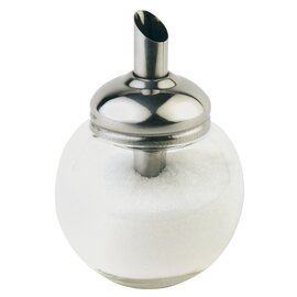 Zuckerdosierer 150 ml Glas Edelstahl mit Dosierrohr  Ø 85 mm  H 120 mm Produktbild