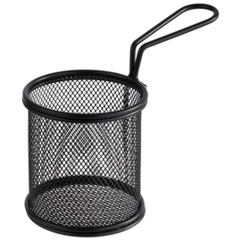 Servier-Frittierkorb SNACKHOLDER Edelstahl schwarz Ø 80 mm H 75 mm Produktbild