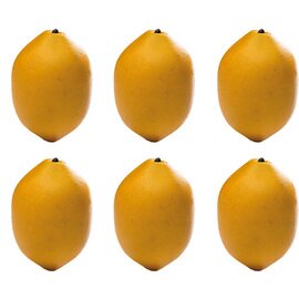 Dekorationslebensmittel Zitronen Kunststoff gelb | 6 Stück Produktbild