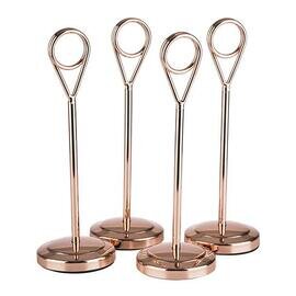Kartenhalter • PP • Edelstahl kupferfarben Ø 50 mm H 155 mm | 4 Stück Produktbild