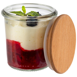 Weck-Gläser mit Deckel 140 ml mit Holzdeckel Ø 60 mm H 70 mm Produktbild 1 S