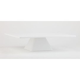 Servierplatte | Tortenplatte CASUAL weiß quadratisch 310 mm  x 310 mm  H 80 mm Produktbild