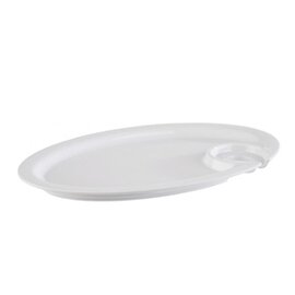 Teller mit Glashalter COCKTAIL Melamin oval | 220 mm  x 140 mm Produktbild