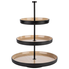 Etagère FRIDA beige | schwarz Ø 320 mm H 430 mm Produktbild