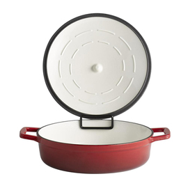 Bräter mit Deckel 5 STARS Gusseisen rot 3 ltr Produktbild 1 S