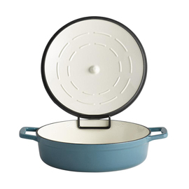 Bräter mit Deckel 5 STARS Gusseisen blau 3 ltr Produktbild 1 S