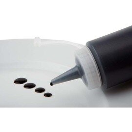 Quetschflasche Kunststoff 200 ml weiß transparent Verschlusskappe Ø 50 mm H 180 mm Produktbild