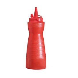 Quetschflasche Kunststoff 350 ml rot Ø 70 mm H 210 mm Produktbild