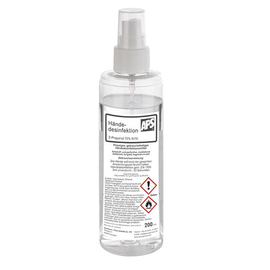 Händedesinfektionsmittel flüssig | 200 ml Sprühflasche Produktbild