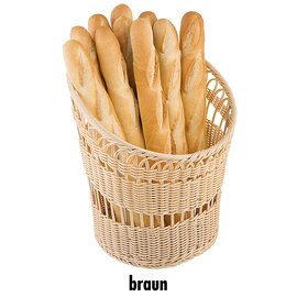 Baguette-Korb Kunststoff braun  Ø 350 mm  H 420 mm Produktbild