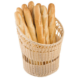 Baguette-Korb Kunststoff naturfarben  Ø 350 mm  H 420 mm Produktbild