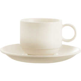 RESTPOSTEN | Obertasse DARING mit Henkel 220 ml Porzellan cremeweiß  H 65 mm Produktbild