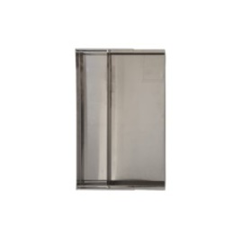 Blindblech Edelstahl | ausziehbar | 35 - 50 mm  x 20 mm H 250 mm Produktbild
