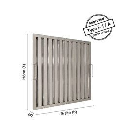 Flammschutzfilter FM-25 | Typ F-1 / A | 250 mm x 500 mm x 25 mm Produktbild