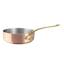 Stiel-Sauteuse 1,8 ltr Edelstahl Kupfer 1,5 mm  Ø 200 mm  H 60 mm  | Messingstiel Produktbild