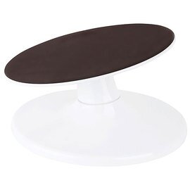 Kuchenplatte Kunststoff schwarz weiß Ø 300 mm  H 143 mm Produktbild