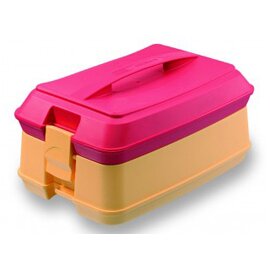 Individueller Essensträger rot gelb | 1 Abteil  | 355 mm  x 241 mm  H 479 mm Produktbild 0 L