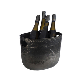 Champagnerkühler Aluminium schwarz gehämmert | 7 ltr | 300 mm  x 235 mm H 230 mm Produktbild