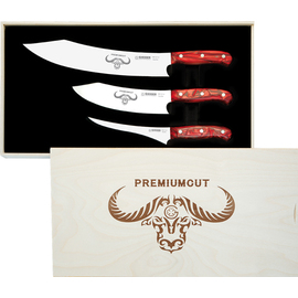Messerset PREMIUMCUT Red Diamond Fleischmesser | Kochmesser | Filetiermesser | Klingenlänge 30 cm | 20 cm | 17 cm Produktbild