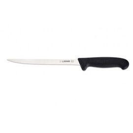 Fischfiliermesser gerade Klinge flexibel glatter Schliff | schwarz | Klingenlänge 21 cm  L 26,5 cm Produktbild