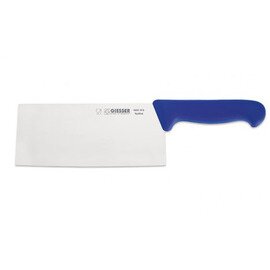 Hackmesser gerade Klinge chinesische Form glatter Schliff | blau | Klingenlänge 19 cm  L 33 cm Produktbild