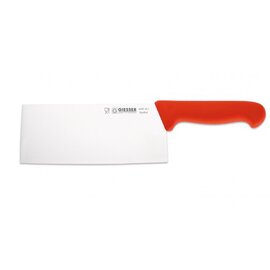 Hackmesser gerade Klinge chinesische Form glatter Schliff | rot | Klingenlänge 19 cm  L 33 cm Produktbild