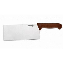 Hackmesser gerade Klinge chinesische Form glatter Schliff | braun | Klingenlänge 21 cm  L 35 cm Produktbild