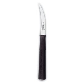 Schnitzmesser schmal abgewinkelt glatter Schliff | schwarz | Klingenlänge 6 cm  L 15 cm Produktbild