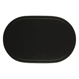 Tischset Vinyl schwarz oval | 455 mm x 290 mm Produktbild
