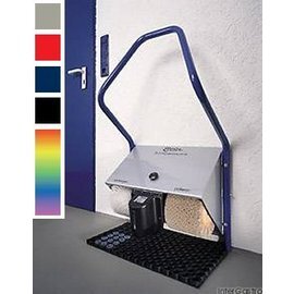 Schuhputzmaschine Politec Solar blau silber-metallic  | Fußsensor Produktbild