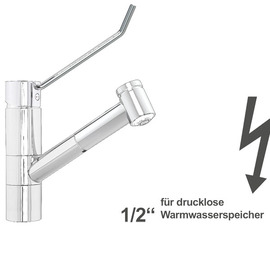 Spültischbatterie xina | für drucklose Warmwasserspeicher Produktbild