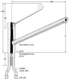 Spültischbatterie kara | langer Hebel Produktbild 1 S
