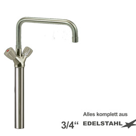 Säulenbatterie CLASSIC 3/4" C-Auslauf gerade | Zweigriffmischer Ausladung 300 mm Produktbild