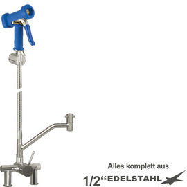 Mehrzweck-Reinigungsset xaria Hebelmischer Zweiloch Standarmatur Brause blau | Schlauchlänge 800 mm Produktbild