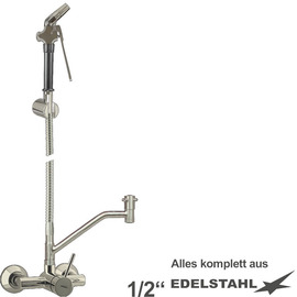 Mehrzweck-Reinigungsset xaria Hebelmischer Wandarmatur Brause schmal | Schlauchlänge 1200 mm Produktbild