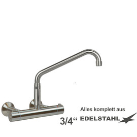 Wandbatterie ETHERM 3/4" Ausladung 300 mm erhöhter C-Auslauf schräg Produktbild