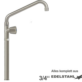 Standventil clarix 3/4" Ausladung 300 mm | Fußverlängerung 300 mm C-Auslauf schräg Produktbild