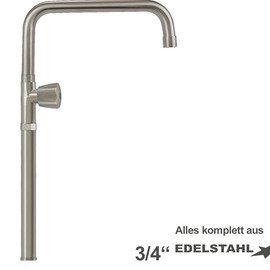 Standventil clarix 3/4" Ausladung 300 mm | Fußverlängerung 300 mm C-Auslauf gerade Produktbild