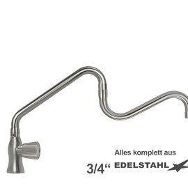 Standventil clarix 3/4" Ausladung 300 - 600 mm | Gelenk-Schwenkauslauf Produktbild